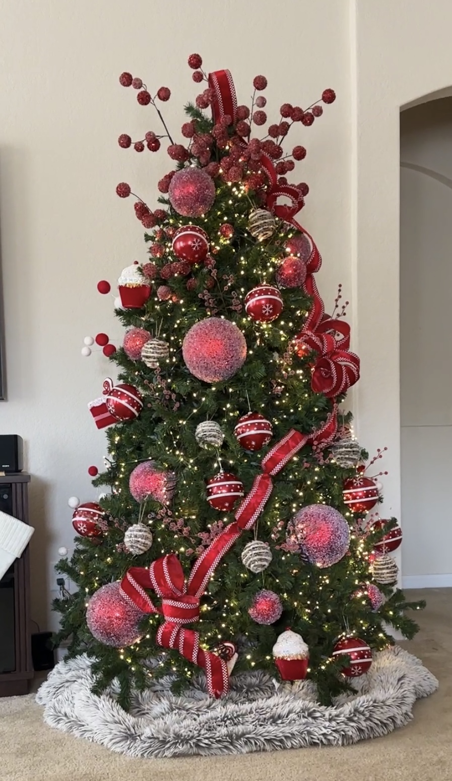 Frosted Berry Red Tree